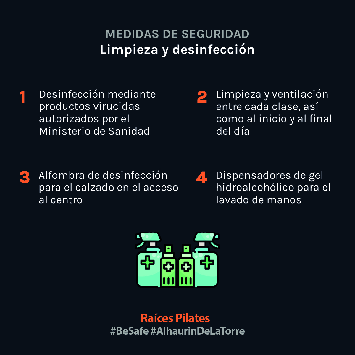 medidas de limpieza